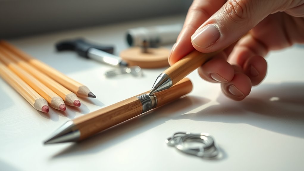 disassemble pencil components carefully