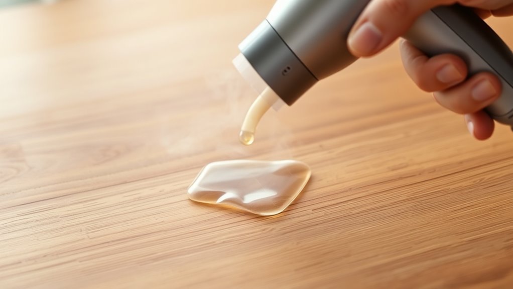 gentle heat softens glue