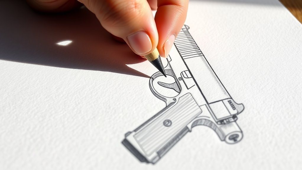 gun detail drawing tips