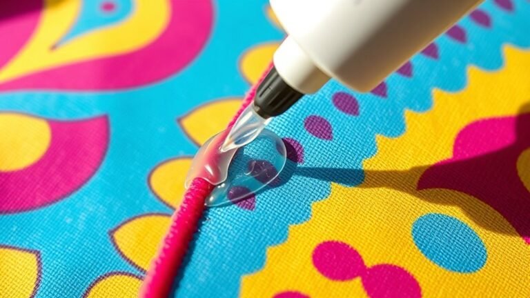 hot glue adheres fabric