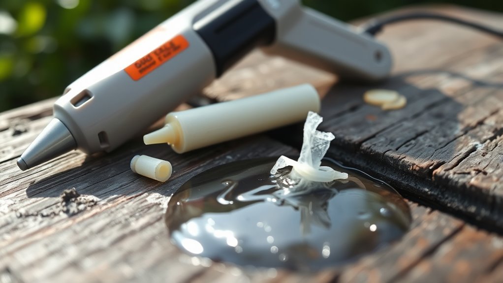 hot glue weakens outdoors