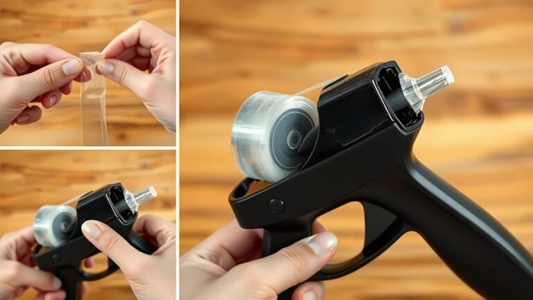 loading tape into gun