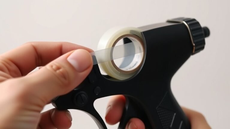 loading tape into tape gun