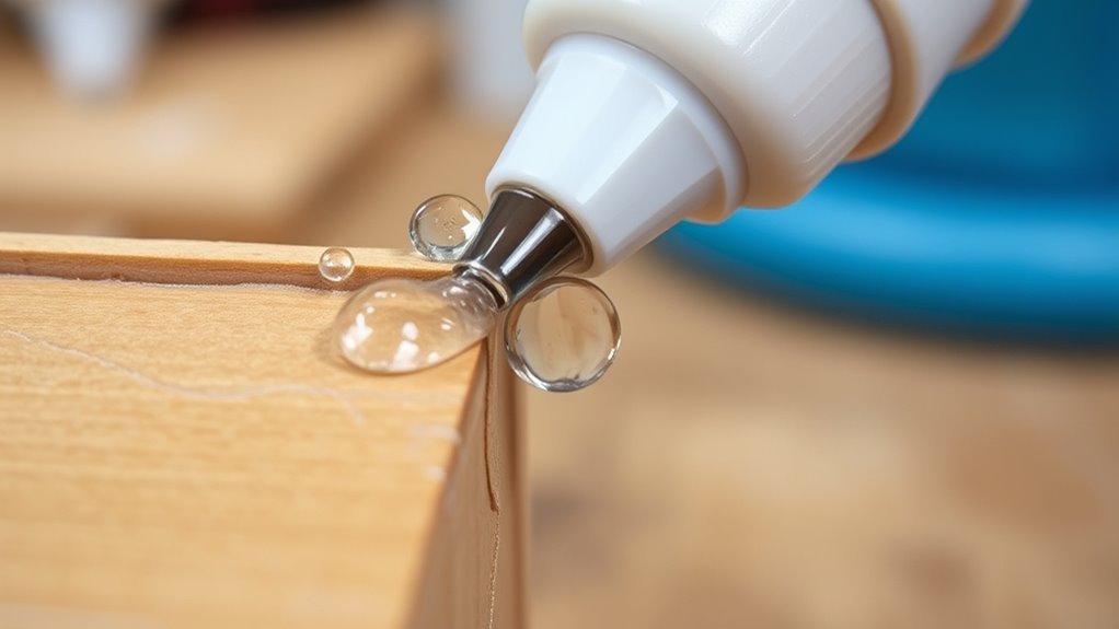 moisture weakens hot glue