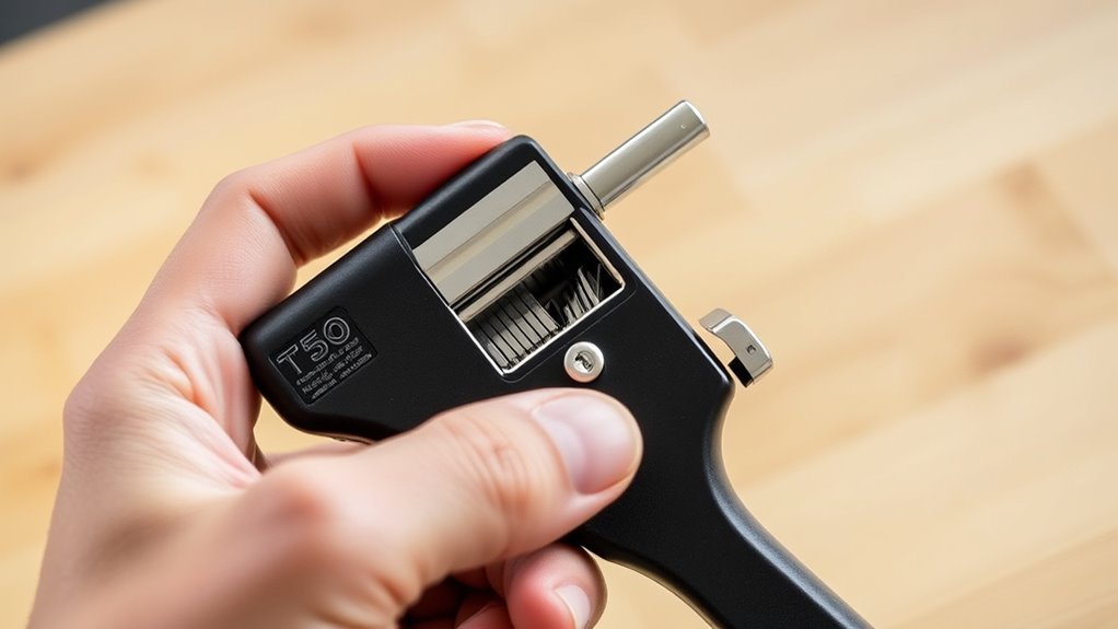 open staple chamber carefully