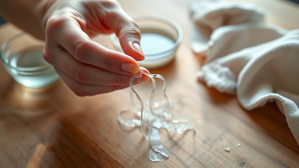 remove glue gun residue