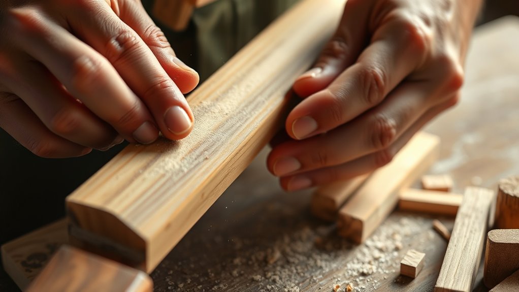 sand edges thoroughly carefully