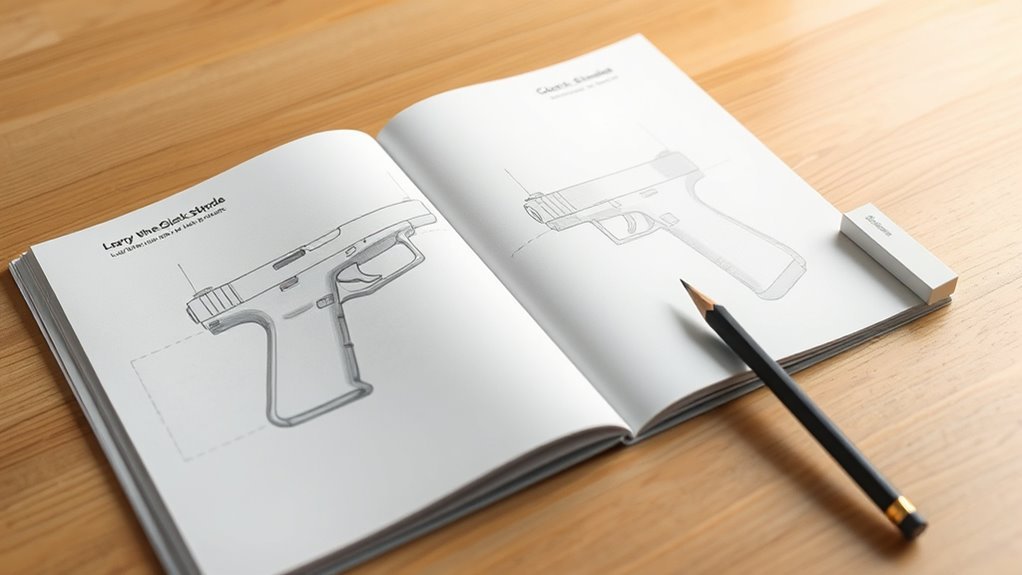 sketch basic glock shapes