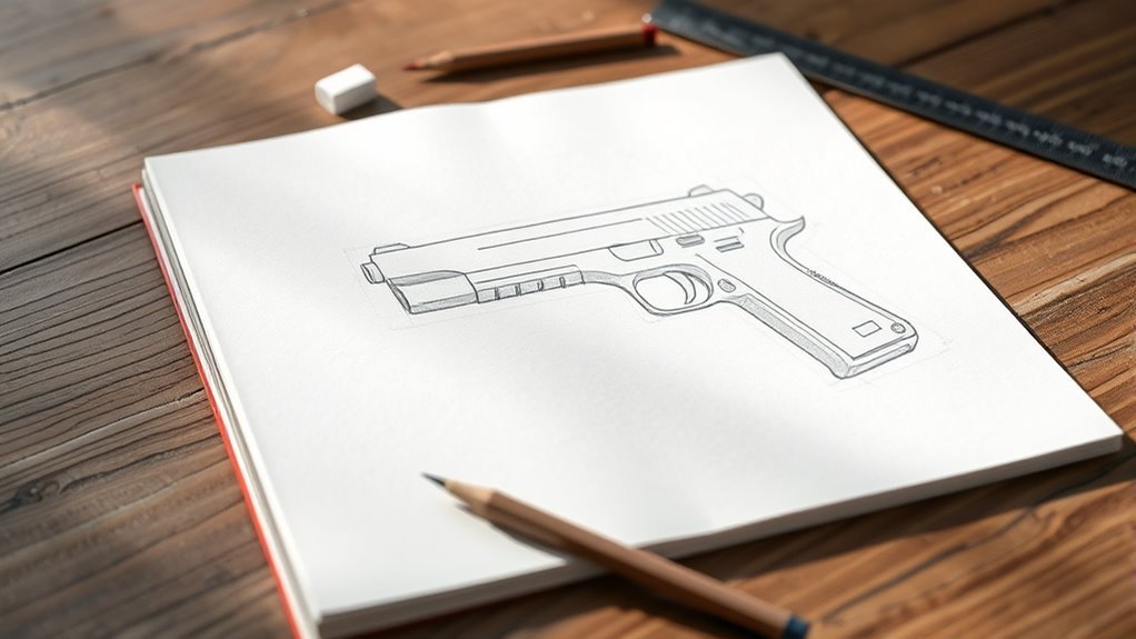 sketch basic gun proportions